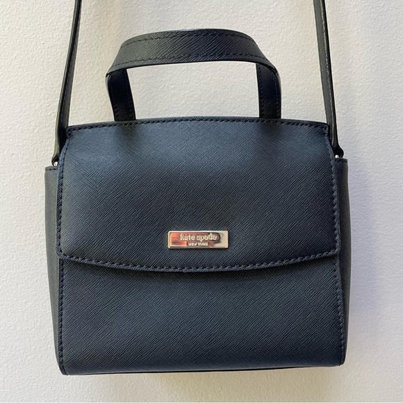 Kate Spade Laurel Way Mini Alisanne Crossbody Bag Black Saffiano Leather - Picture 15 of 15